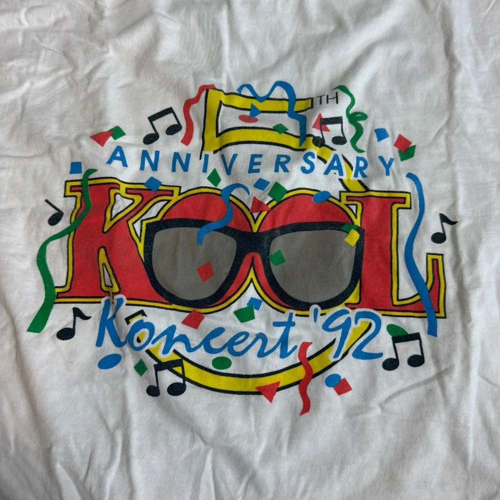 Vintage 92 Kool‎ Koncert 5th Anniversary T-Shirt XXL Denver Radio promo